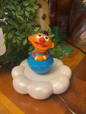 Vintage 1990s Sesame Street Ernie Roly Poly Weeble Wobble Toy by Illco